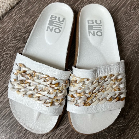Free People Shoes - Free People Bueno Footwear Emilia White Chain Slide